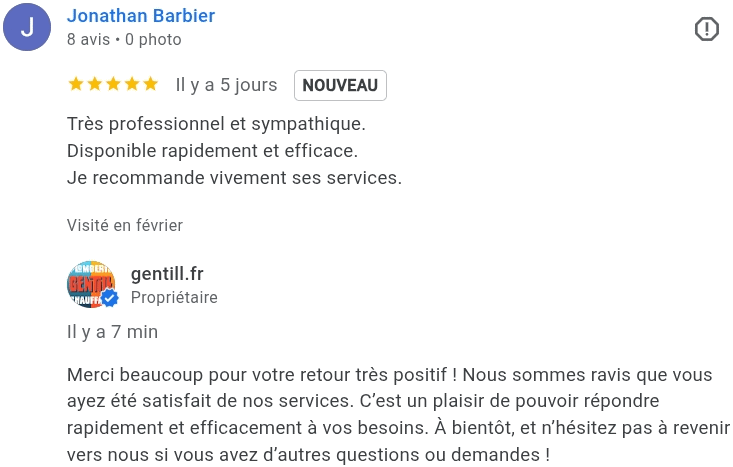 Avis d'un client