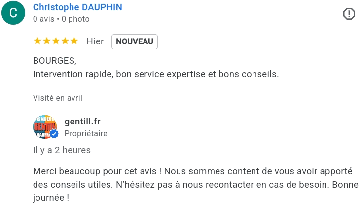 Avis d'un client