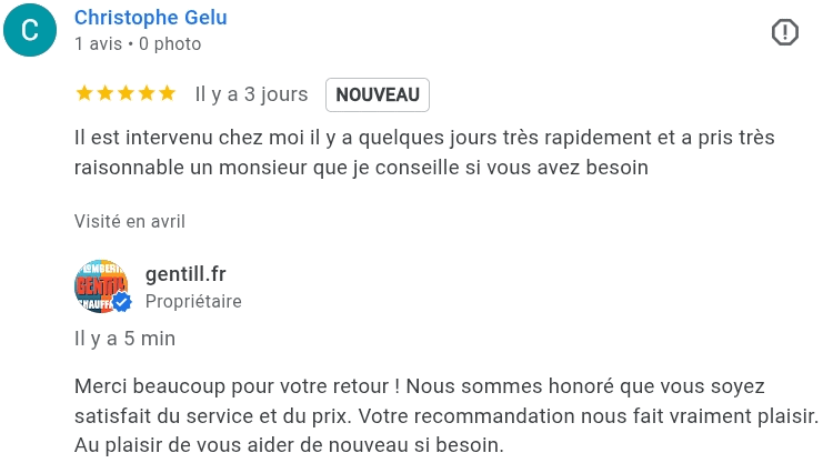 Avis d'un client