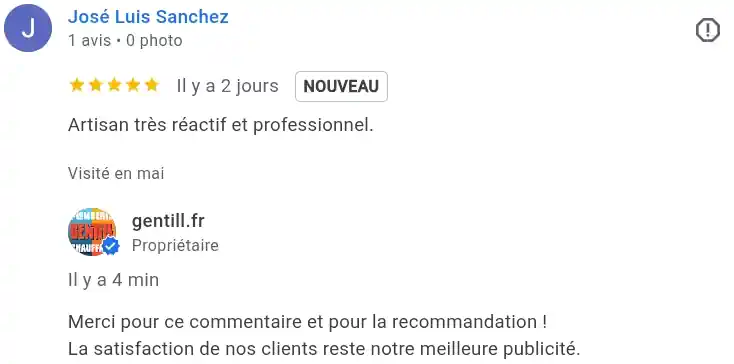 Avis client google