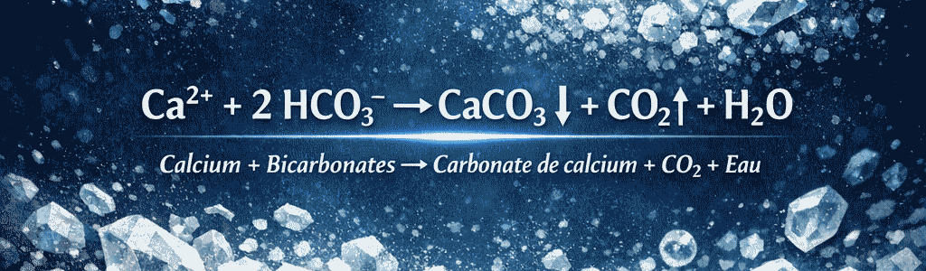 Formule chimique de formation du tartre